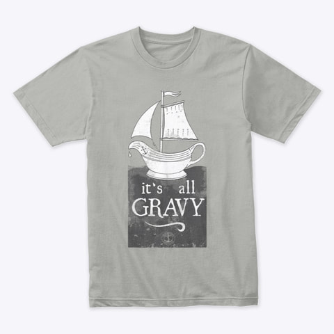 it's all gravy logo old rope salvage tee shirt