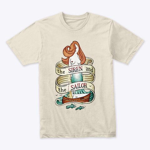 the siren and the sailor old rope salvage logo tee shirt