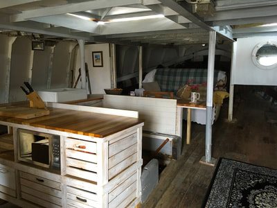 Interior of a houseboat