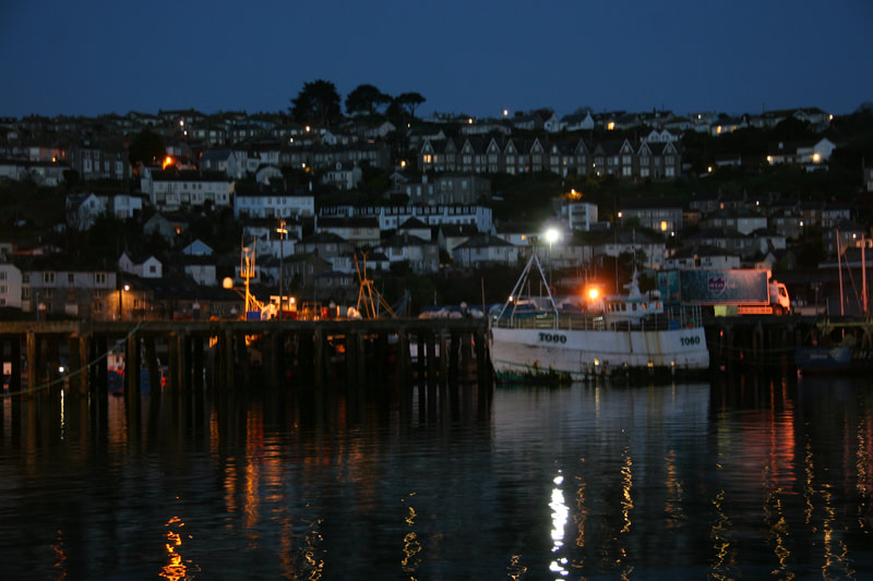 Newlyn harbour at night