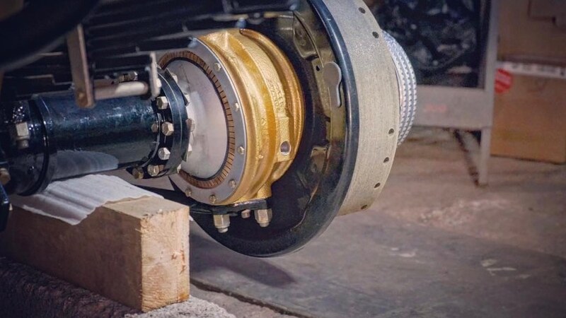 Bedford truck axle ball joint newly restored in silver and gold