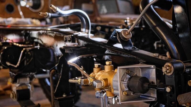 New metal brake lines on a Bedford truck