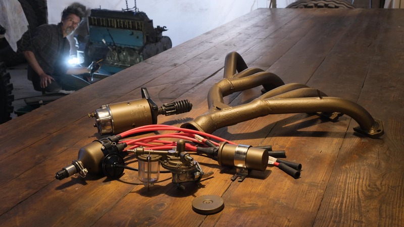 Engine parts painted in Cerakote paint