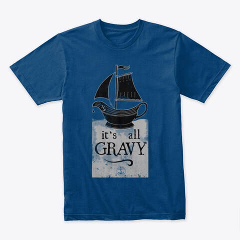 it's all gravy logo old rope salvage tee shirt