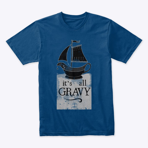 it's all gravy logo old rope salvage tee shirt