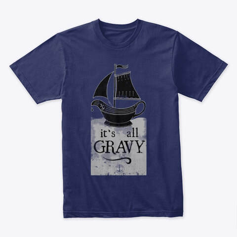 it's all gravy logo old rope salvage tee shirt