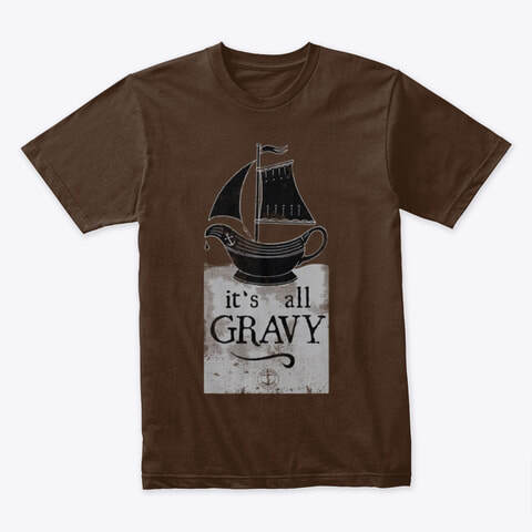 it's all gravy logo old rope salvage tee shirt