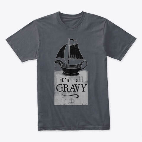 it's all gravy logo old rope salvage tee shirt