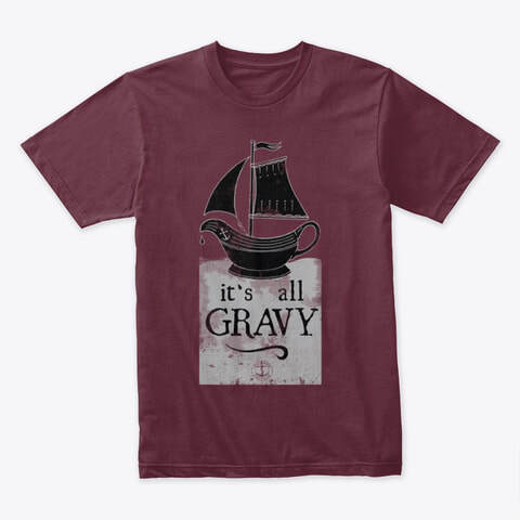 it's all gravy logo old rope salvage tee shirt