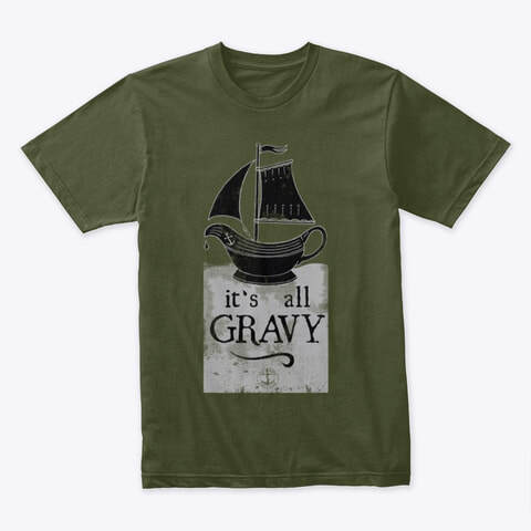 it's all gravy logo old rope salvage tee shirt