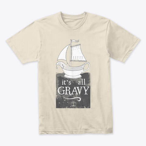 it's all gravy logo old rope salvage tee shirt