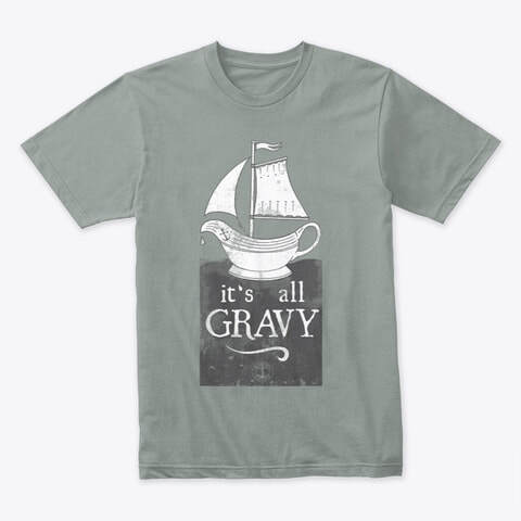 it's all gravy logo old rope salvage tee shirt