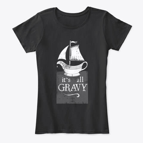 it's all gravy logo old rope salvage tee shirt