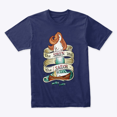 the siren and the sailor old rope salvage logo tee shirt
