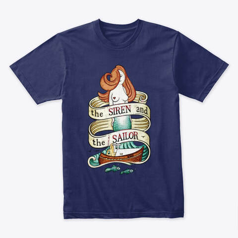 the siren and the sailor old rope salvage logo tee shirt