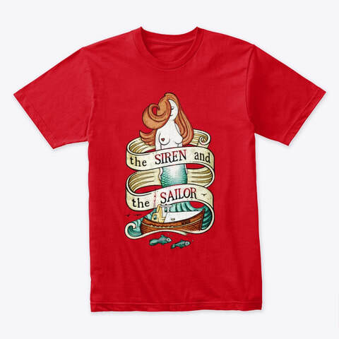 the siren and the sailor old rope salvage logo tee shirt