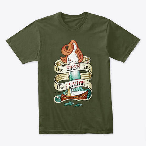the siren and the sailor old rope salvage logo tee shirt
