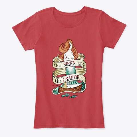 the siren and the sailor old rope salvage logo tee shirt