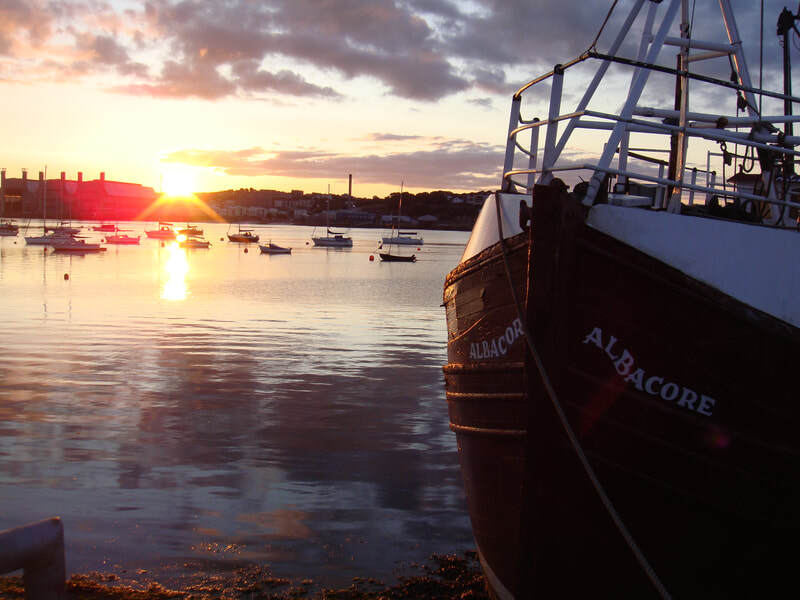 Former fishing trawler Albacore N303 in Torpoint harbour