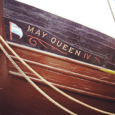 Former fishing trawler Albacore N303 turned houseboat The May Queen in Torpoint