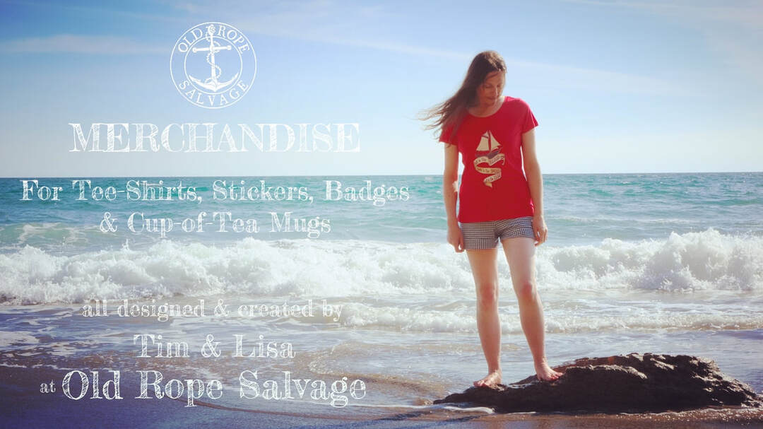 Lisa in salt in the blood tee shirt on the beach