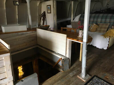 Interior of a houseboat